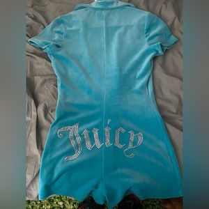 juicy couture romper in teal blue